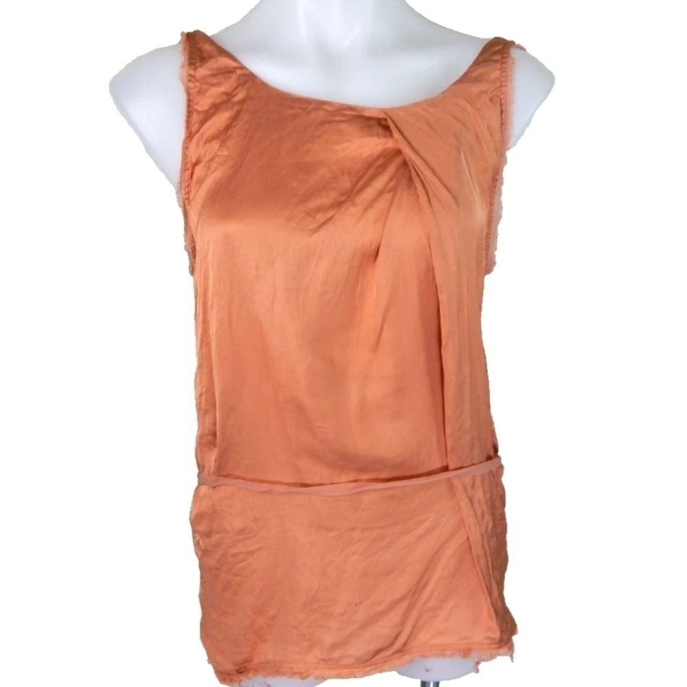 Helmut Lang Silk Raw Edge Tank